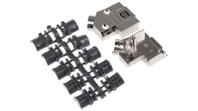 HARTING D-Sub Series Metal Right Angle D-Sub Backshell, 9 Way Strain Relief | 09670090333