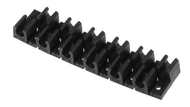SMC 12 Tubes Polypropylene Tube Clip, For Tube Diam. 6 mm OD, 60 °C, -20 °C | TM-06