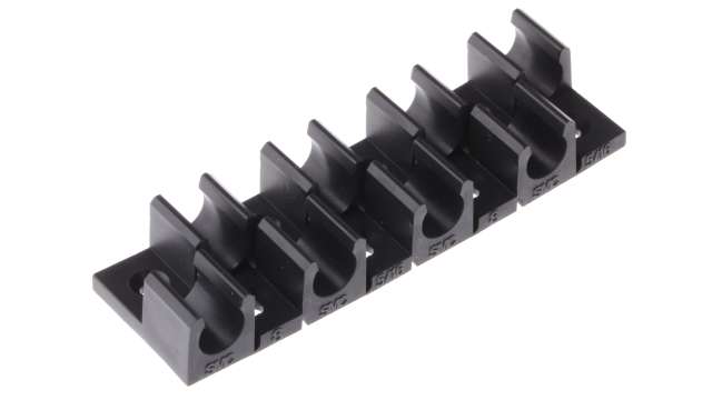 SMC 8 Tubes Polypropylene Tube Clip, For Tube Diam. 8 mm OD, 60 °C, -20 °C | TM-08