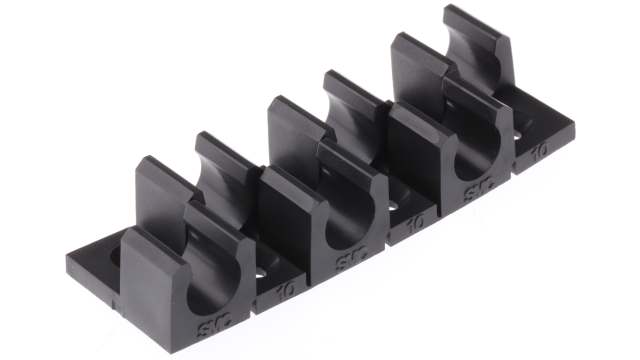 SMC 6 Tubes Polypropylene Tube Clip, For Tube Diam. 10 mm OD, 60 °C, -20 °C | TM-10