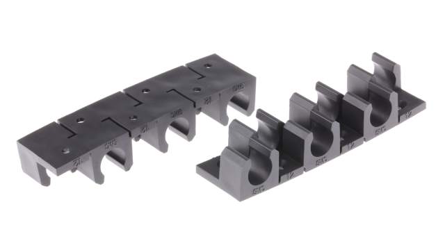 SMC 6 Tubes Polypropylene Tube Clip, For Tube Diam. 12 mm OD, 60 °C, -20 °C | TM-12