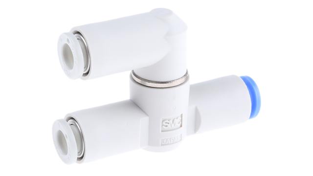 SMC VR12 Series, Pneumatic Shuttle Valve 420 L/min OR Logic Function 1 Mpa Max Operating Pressure | VR1210F-06