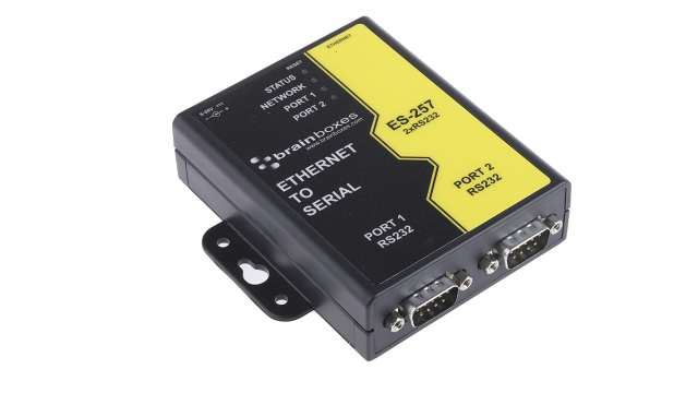 Brainboxes Server Serial Device Server 2, 1 Mbps Baud Rate | ES-257