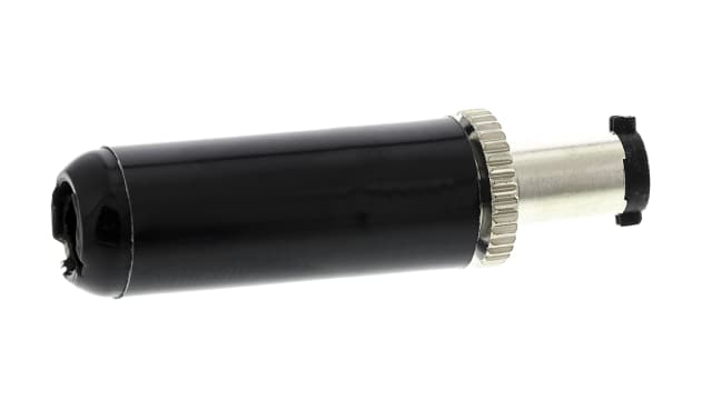 Switchcraft Straight DC Jack 5A, 250 V, Cable, length 37 mm, Nickel | 760BK