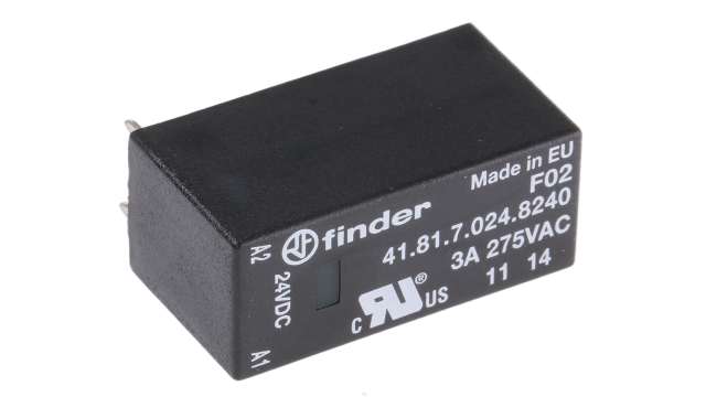 Finder 41 Series Solid State Relay, 3 A Load, PCB Mount, 240 V ac Load, 32 V dc Control | 41.81.7.024.8240