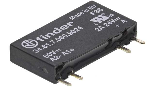 Finder 34 Series Solid State Relay, 6 A Load, PCB Mount, 24 V dc Load, 60 V dc Control | 34.81.7.060.9024