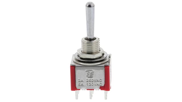 TE Connectivity Toggle Switch, PCB Mount, On-On-On, DPDT, Solder Terminal, 120V | 3-1825139-4