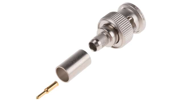 Telegartner BNC Series Cable Male BNC, 75 Ω, Straight Body Crimp | J01002A0016