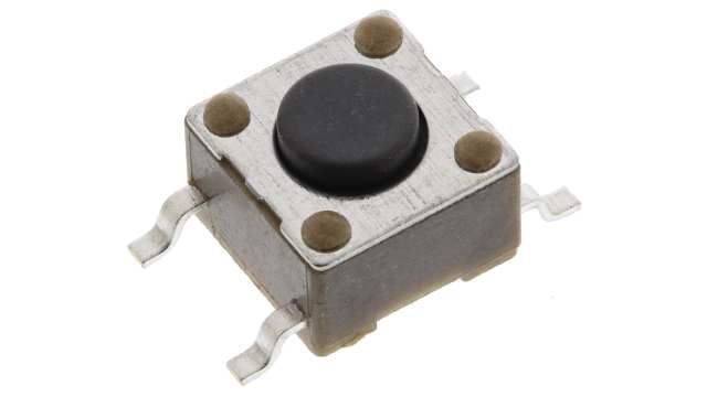 TE Connectivity Grey Button Tactile Switch, SPST 50 mA @ 24 V dc 0.7mm Surface Mount | FSM2JSMATR