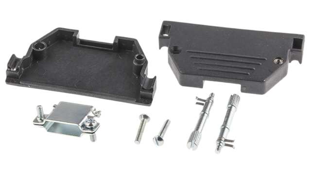 MH Connectors MHED Series ABS Straight D-Sub Backshell, 37 Way Strain Relief | 2801-0102-04