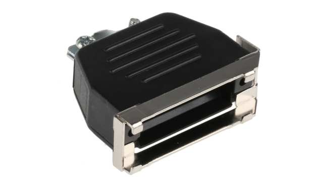 MH Connectors MHED Series Thermoplastic Angled, Straight D-Sub Backshell, 15 Way Strain Relief | MHED-DS15S-K