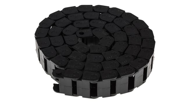 Igus e-chain Black, W20 mm x D10.5 mm, L1 m, 18 mm Min. Bend Radius, Igumid G | 06.20.018.0