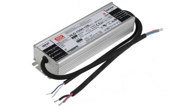 MEAN WELL LED Driver, 12 V Output, 150 W Output, 12.5 A Potentiometer, 1/10 V | HLG-150H-12B