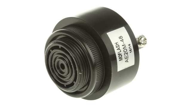 Moflash AE20M Series Panel Mount Buzzer, 48 V dc, 95dB at 1 m, IP55, DC | AE20M-48