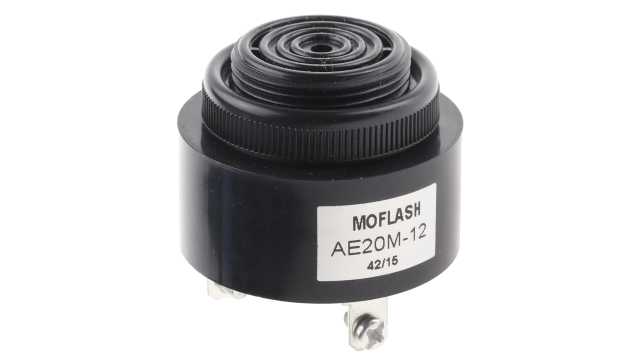 Moflash AE20M Series Panel Mount Buzzer, 12 V, 95dB at 1 m, IP55, DC, 2-Tone | AE20M-12