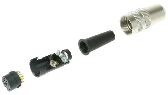 binder Circular Connector, 12 Contacts, Cable, M16 Connector, Socket, Female, IP40, 680 Series | 09-0330-00-12