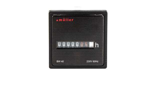 Muller BW40 Hour Meter, 6 Digit Analogue, 60 Hz, 230 V ac | BW 40.28 230V 60 Hz
