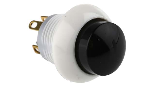 Otto P9 Series Push Button Switch, Momentary, Panel, 12 mm Cutout, DPDT, Black LED, IP64, 28 V dc 115 V ac | P9-213192