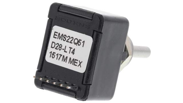 Bourns 256 ppr Pulse Incremental Mechanical Rotary Encoder with a 3.17 mm Plain Shaft (Indexed), Bracket Mount | EMS22Q51-D28-LT4