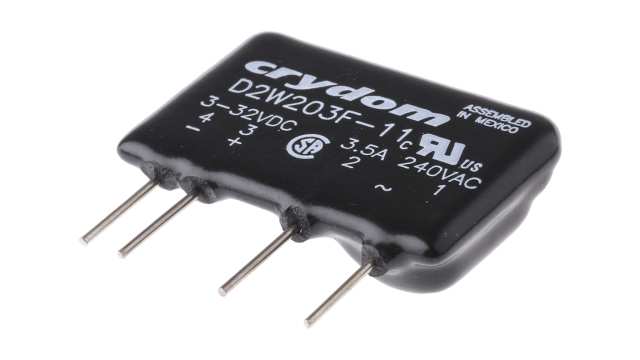 Sensata / Crydom D2W Series Solid State Relay, 3.5 A Load, PCB Mount, 280 V rms Load, 32 V dc Control | D2W203F-11