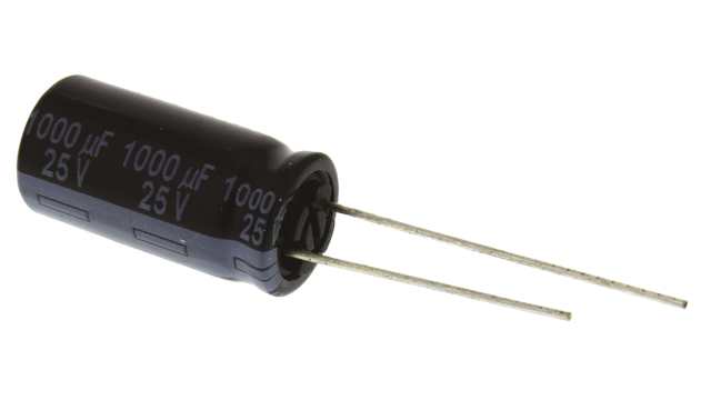 Panasonic 1000μF Aluminium Electrolytic Aluminium Electrolytic Capacitor 25V dc, Radial, Through Hole - EEUFR1E102 | EEUFR1E102