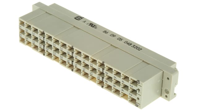 HARTING 09 05 48 Way 5.08 mm Pitch, Type Type E, Type Crimp, 3 Row Female, Straight DIN 41612 Connector | 09050483202