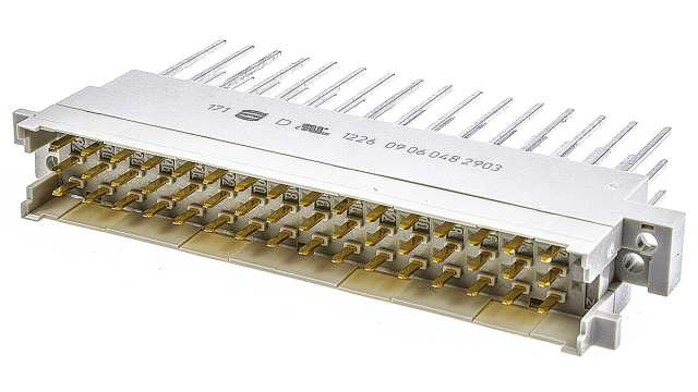 HARTING 09 06 48 Way 5.08 mm Pitch, Type F, Type Wire Wrap Class Class C1, 3 Row Male, Straight DIN 41612 Connector | 09060482903