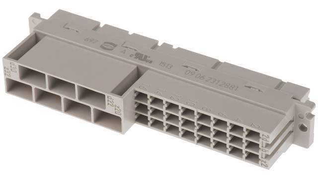 HARTING 09 06 31 Way, Type MH, Type Crimp, 3 Row Female, Straight DIN 41612 Connector | 09062312881