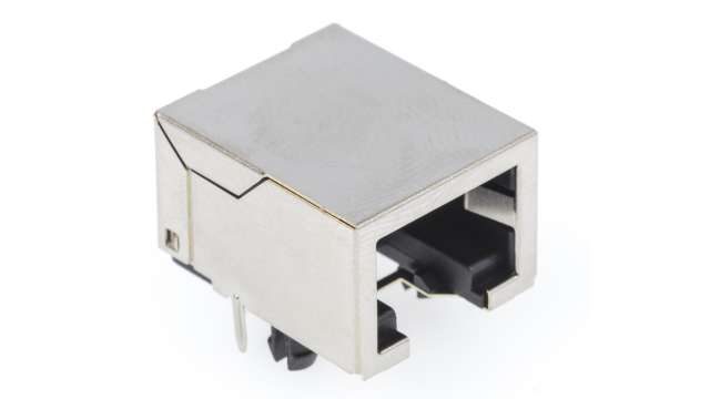 HARTING 0945 Series RJ45 Connector Female, Through Hole, Cat5 Shielded Right Angle 1 Port 8 Way | 09455511102