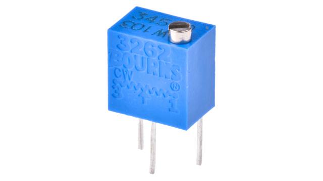 10 kΩ, Through Hole Trimmer Potentiometer, Pin 0.25 W Top Adjust Bourns, 3262 | 3262W-1-103LF
