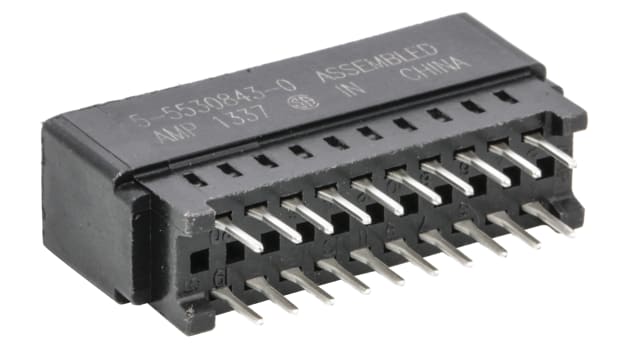 TE Connectivity Standard Edge II Series Straight Edge Connector Female, Board, 20-Contacts, 2.54 mm Pitch, 2 Row, Solder | 5-5530843-0