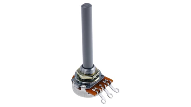 TE Connectivity 23 2.2kΩ Rotary Potentiometer 1-Gang Panel Mount, 23ESB222MMF50NF | 23ESB222MMF50NF