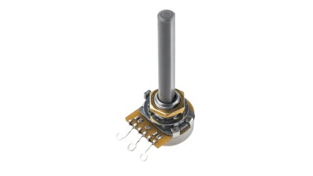 TE Connectivity 23 220kΩ Rotary Potentiometer 1-Gang Panel Mount, 23ESB224MMF50NF | 23ESB224MMF50NF