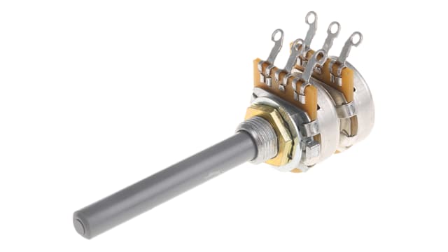 TE Connectivity 27 47kΩ Rotary Potentiometer 2-Gang Panel Mount, 27ESA473MMF50NF | 27ESA473MMF50NF