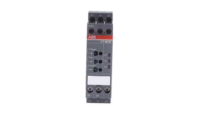 ABB 1SVR Series DIN Rail Mount Timer Relay, 24 → 240 V ac, 24 → 48V dc, 2-Contact, 0.05 s → 300h, | 1SVR730020R3300  CT-MVS.22S