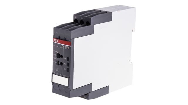 ABB DIN Rail Mount Timer Relay, 380 → 440V ac, 2-Contact, 0.05 s → 10min, 1-Function, DPST | 1SVR730211R2300  CT-SDS.23S