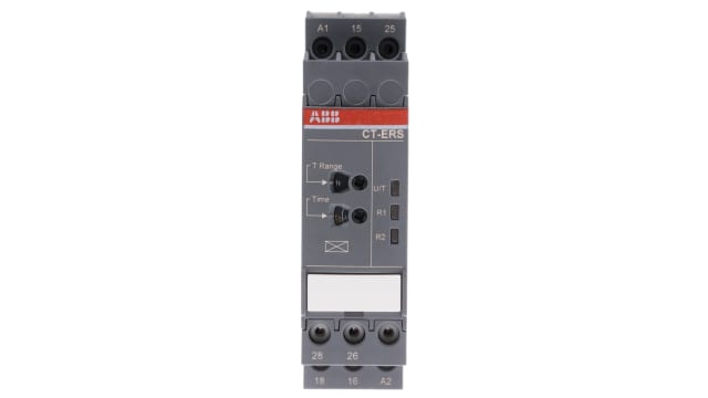ABB DIN Rail Mount Timer Relay, 24 → 240V ac/dc, 2-Contact, 0.05 s → 300h, 1-Function, DPDT | 1SVR740100R0300  CT-ERS.21P