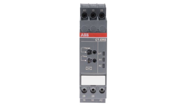 ABB DIN Rail Mount Timer Relay, 24 → 240 V ac, 24 → 48V dc, 2-Contact, 0.05 s → 300h, 1-Function, | 1SVR740100R3300  CT-ERS.22P