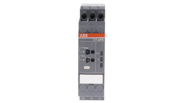 ABB DIN Rail Mount Timer Relay, 24 → 240 V ac, 24 → 48V dc, 1-Contact, 0.05 s → 300h, 1-Function, | 1SVR730180R3100  CT-APS.12S