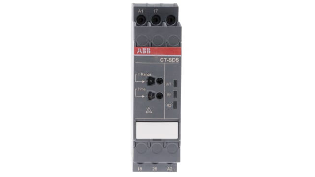 ABB DIN Rail Mount Timer Relay, 380 → 440V ac, 2-Contact, 0.05 s → 10min, 1-Function, DPST | 1SVR740211R2300  CT-SDS.23P