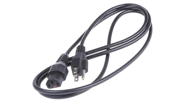 Schaffner C13 Straight Cable IEC Connector, 250 V Male/Female, 10A | IL13-US1-SVT-3100-183