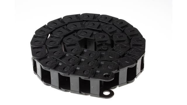 Igus e-chain Black, W36 mm x D23 mm, L1 m, 28 mm Min. Bend Radius, Igumid G | 10.025.028.0