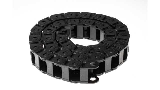 Igus e-chain Black, W36 mm x D23 mm, L1 m, 48 mm Min. Bend Radius, Igumid G | 10.025.048.0