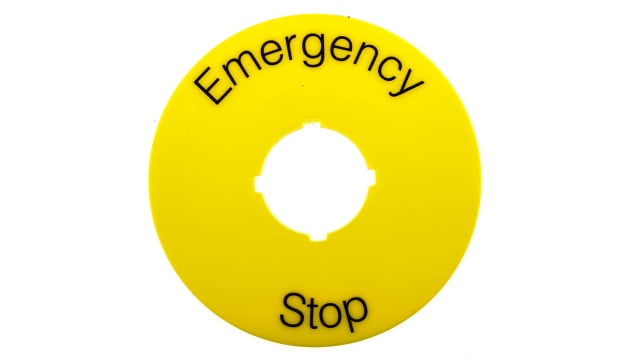 ABB Legend Plate for Use with 70 mm Emergency Stop | 1SFA616915R1005  KTC15-1005