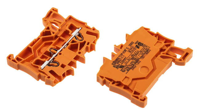 WAGO 2002-1202 Feed Through Terminal Block Orange, 2.5 mm², 1-Level, Cage Clamp, IECEx/ATEX | 2002-1202