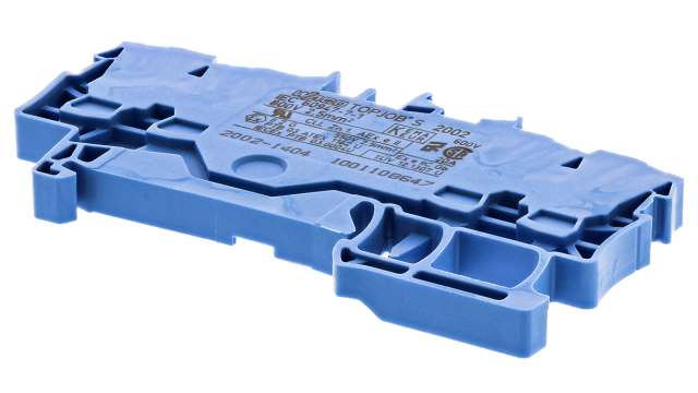 WAGO 2002-1404 Feed Through Terminal Block Blue, 2.5 mm², 1-Level, Cage Clamp, IECEx/ATEX | 2002-1404
