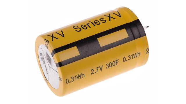 Eaton 300 μF Supercapacitor -5 to +10 % Tolerance, Supercap XV 2.7 V dc, Through Hole | XV3550-2R7307-R