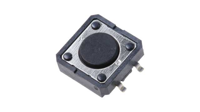 Omron Black Cap Tactile Switch, SPST 50 mA @ 24 V dc 0.4mm Through Hole | B3FS-4002P