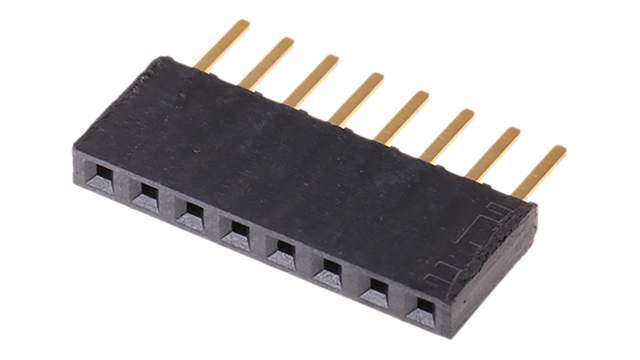 Samtec SSW Series Straight Through Hole PCB Socket, 8-Contact, 1 Row, 2.54 mm Pitch Solder | SSW-108-02-G-S