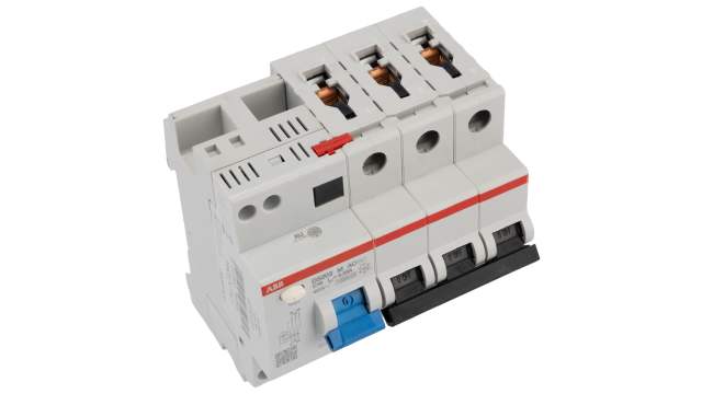 ABB Residual Current Circuit Breaker with Overload Protection, 16 A Current Rating, 3-Pole, 30 mA Trip Sensitivity, Type | 2CSR273001R1164  DS203 M AC-C16/0,03